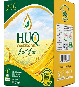 HUQ Mustard Cooking Oil – 5 × 1 Litre Pouches